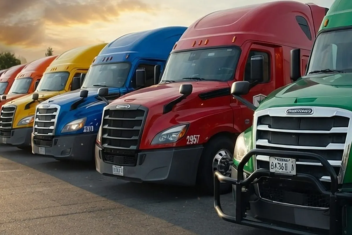 Bulltrans fleet of Freightliner trucks